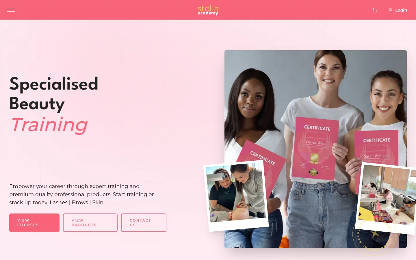 Our client Stella Academy’s website and learning platform